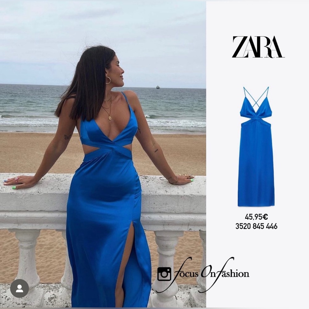 BNWT ZARA SATIN EFFECT CUT OUT SZ XS